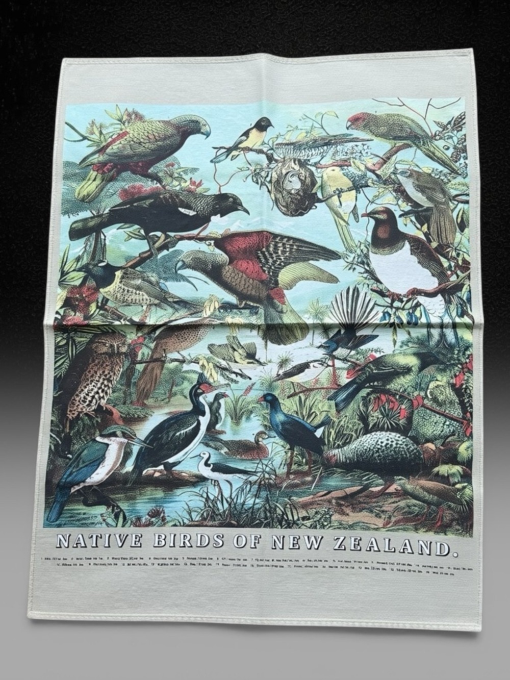 Prestige Native Birds of New Zealand Tea Towel